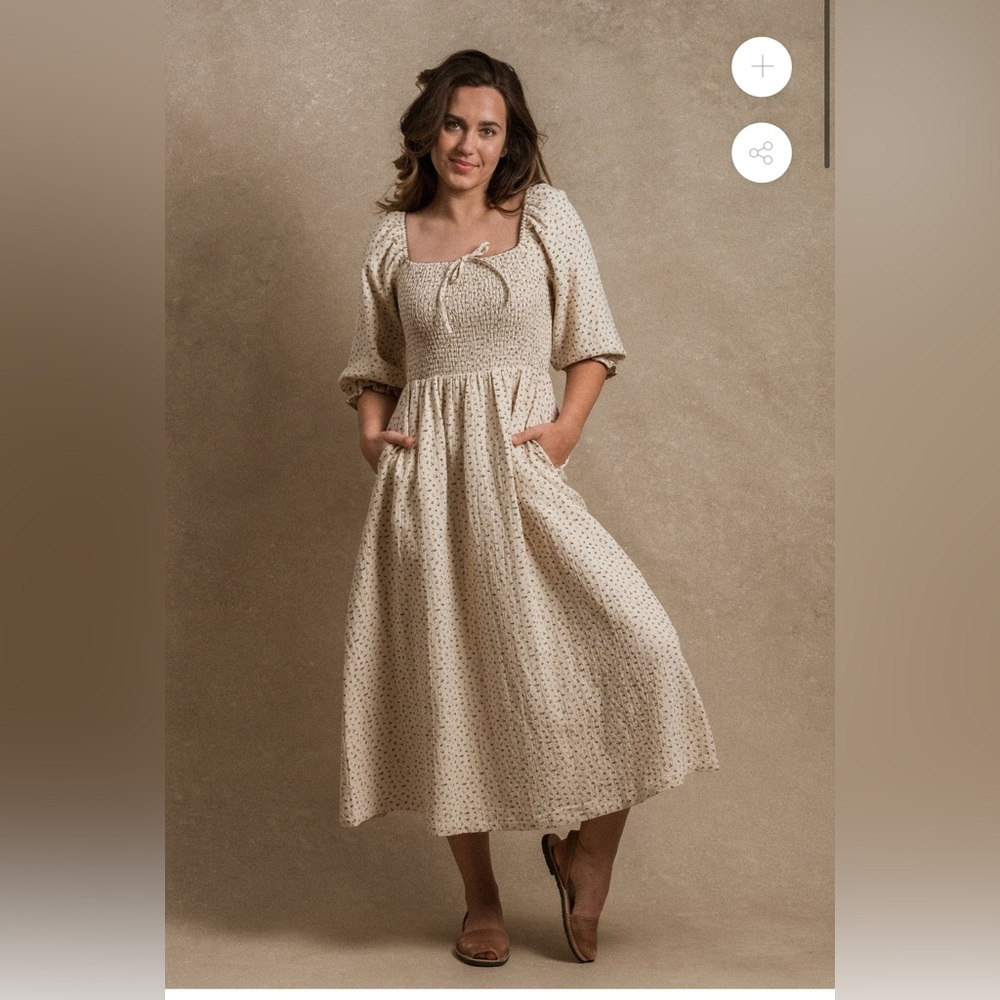 Neuflora Alivia dress blue floral medium